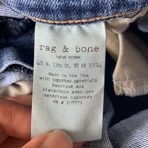 RAG&BONE Blue Wash Cate Mid-Rise Skinny Cut Jeans Size 25 - Picture 12 of 16